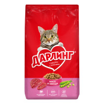 Сухой корм ДАРЛИНГ для взрослых кошек, с мясом и овощами, 1.75 кг