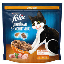 Сухой корм FELIX® Двойная Вкуснятина® для взрослых кошек, с птицей, Пакет, 1,3 кг