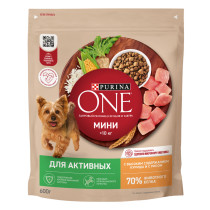 Сухой корм Purina ONE® для собак мелких пород с активным образом жизни, с высоким содержанием курицы и с рисом