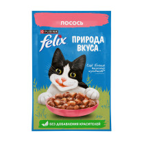Влажный корм Felix Природа вкуса для взрослых кошек, с лососем в соусе