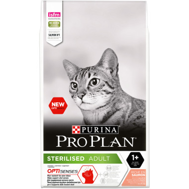 Сухой корм Pro Plan для стерилизованных кошек и кастрированных котов старше 1 года для поддержания органов чувств, с высоким