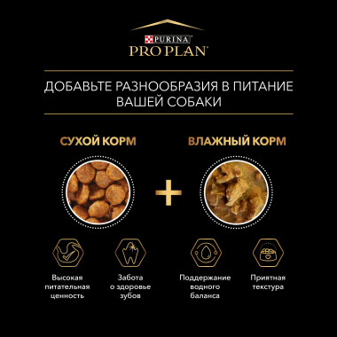 Влажный корм для собак Pro Plan для мелких пород при лишнем весе с курицей