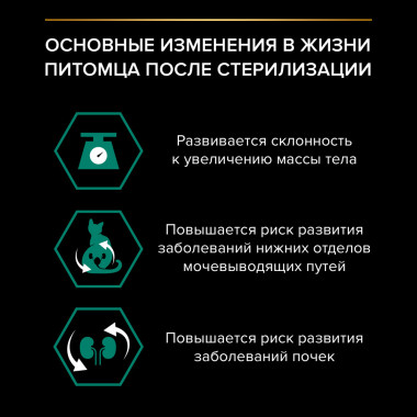 Сухой корм PRO PLAN® Sterilised Adult RENAL PLUS для взрослых кошек для поддержания здоровья почек после стерилизации с индей