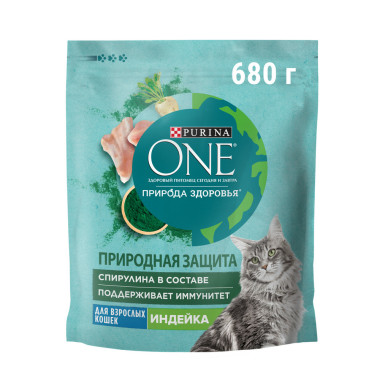 Сухой корм Purina ONE® Природа Здоровья для взрослых кошек с индейкой
