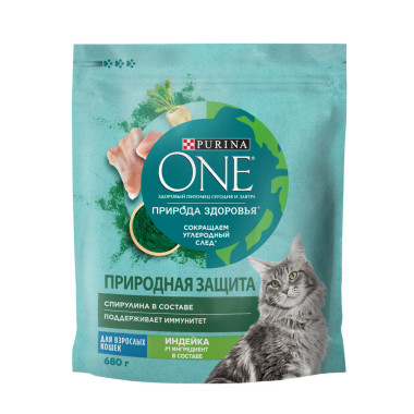 Сухой корм Purina ONE® Природа Здоровья для взрослых кошек с индейкой