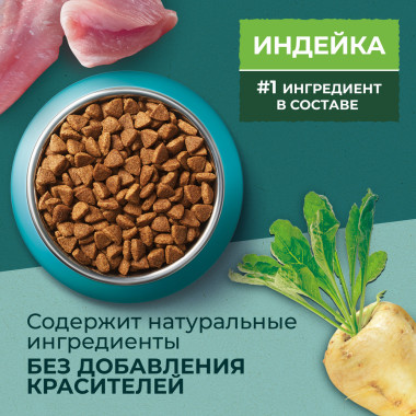 Сухой корм Purina ONE® Природа Здоровья для взрослых кошек с индейкой