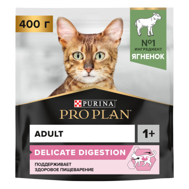 Сухой корм PRO PLAN® для взрослых кошек с чувствительным пищеварением или с особыми предпочтениями в еде, с высоким содержани