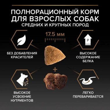 Сухой корм PRO PLAN® DUO DELICE для взрослых собак средних и крупных пород с чувствительной кожей, с высоким содержанием лосо