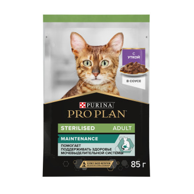 Влажный корм PRO PLAN® Nutri Savour для взрослых стерилизованных кошек и кастрированных котов, с уткой в соусе